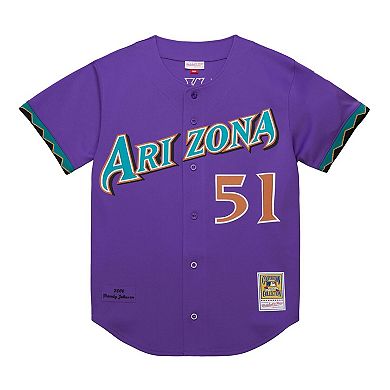 Men's Mitchell & Ness Randy Johnson Purple Arizona Diamondbacks 2000 Throwback Authentic Jersey