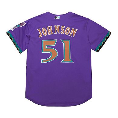 Men's Mitchell & Ness Randy Johnson Purple Arizona Diamondbacks 2000 Throwback Authentic Jersey