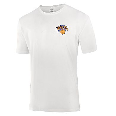 Unisex FISLL White New York Knicks Burst Logo T-Shirt