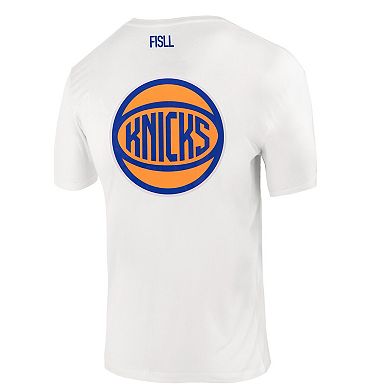 Unisex FISLL White New York Knicks Burst Logo T-Shirt