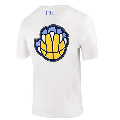 Unisex FISLL White Memphis Grizzlies Burst Logo T-Shirt