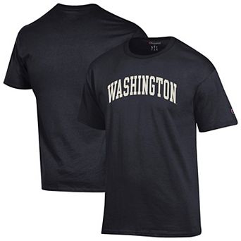 Men's Champion Black Washington Huskies Basic Arch T-Shirt