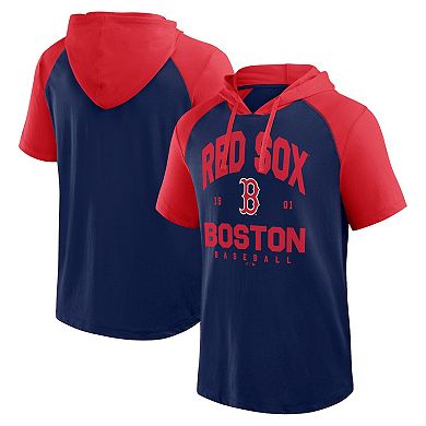 Men's Profile Navy Boston Red Sox Big & Tall Short Sleeve Pullover Hoodie