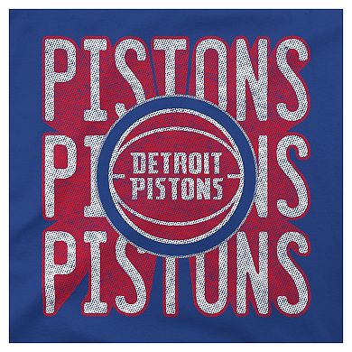Unisex Fanatics Stadium Essentials Royal Detroit Pistons Step Up T-Shirt