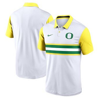 Men's Nike White Oregon Ducks Campus Pattern Vapor Performance Polo
