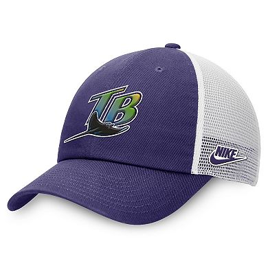 Men's Nike Purple/White Tampa Bay Rays Rise Adjustable Trucker Hat