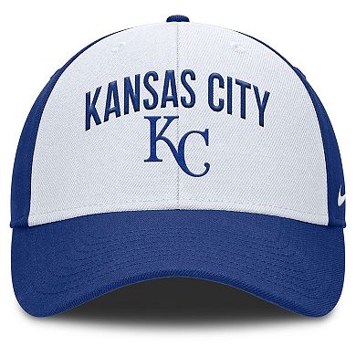 Men's Nike White/Royal Kansas City Royals Club Performance Adjustable Hat