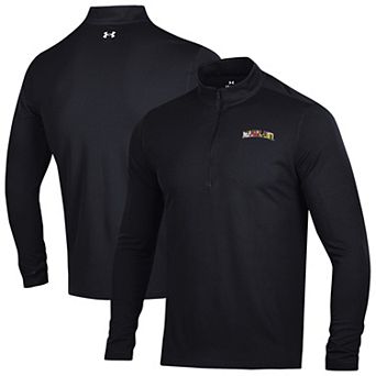 Men's Under Armour Black Maryland Terrapins T2 Green Maryland Day Half-Zip Pullover