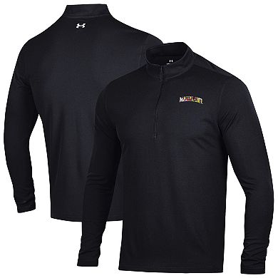 Men's Under Armour Black Maryland Terrapins T2 Green Maryland Day Half-Zip Pullover