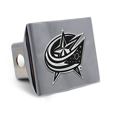 WinCraft Columbus Blue Jackets Premium Metal Chrome Universal Hitch Cover