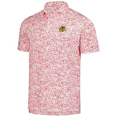 Men's johnnie-O Red/White Chicago Blackhawks Slapshot Polo