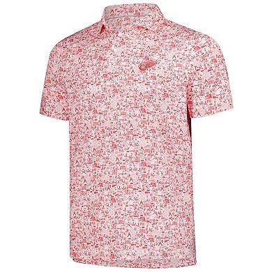 Men's johnnie-O Red/White Detroit Red Wings Slapshot Polo