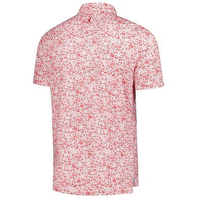 Men's johnnie-O Red/White Detroit Red Wings Slapshot Polo