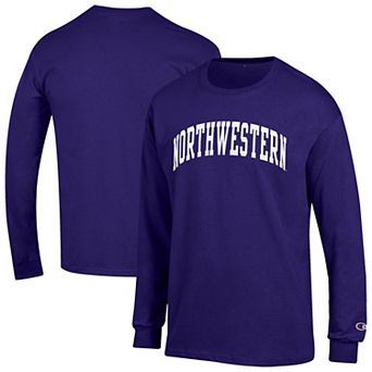 Men's Champion Purple Northwestern Wildcats Basic Arch Long Sleeve T-Shirt