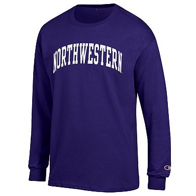 Men's Champion Purple Northwestern Wildcats Basic Arch Long Sleeve T-Shirt
