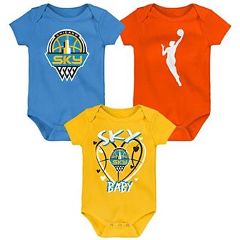 Infant Outerstuff Chicago Sky Slide Home 3 pc Creeper Set
