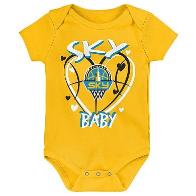 Infant Outerstuff Chicago Sky Slide Home 3-Piece Creeper Set