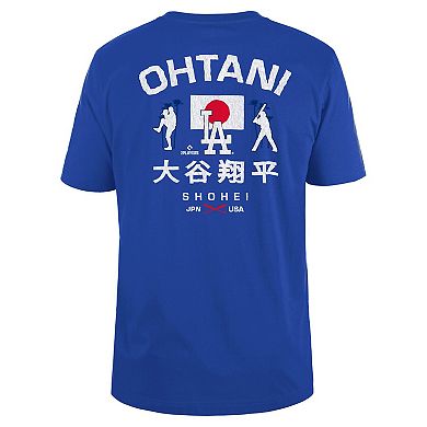 Men's New Era Shohei Ohtani Royal Los Angeles Dodgers Japan Flag T-Shirt