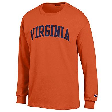Men's Champion Orange Virginia Cavaliers Basic Arch Long Sleeve T-Shirt