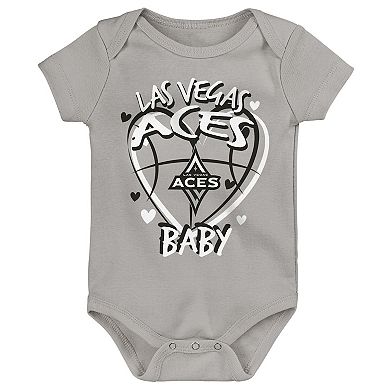 Newborn Outerstuff Las Vegas Aces Slide Home 3-Piece Creeper Set