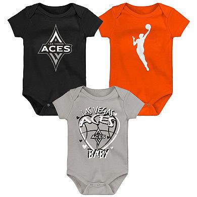 Newborn Outerstuff Las Vegas Aces Slide Home 3-Piece Creeper Set
