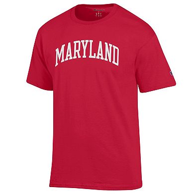Men's Champion Red Maryland Terrapins Basic Arch T-Shirt