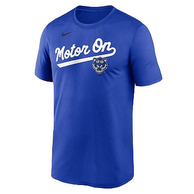 Men's Nike Royal Detroit Tigers 2025 City Connect Team Phrase Script Legend Performance T-Shirt