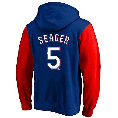 Men's Profile Corey Seager Royal Texas Rangers Big & Tall Name & Number Fleece Pullover Hoodie