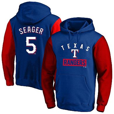 Men's Profile Corey Seager Royal Texas Rangers Big & Tall Name & Number Fleece Pullover Hoodie