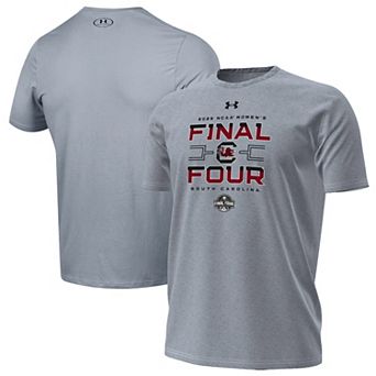 Men's Under Armour Gray South Carolina Gamecocks 2025 NCAA Women's Basketball Tournament March Madness Final Four Locker Room T-Shirt