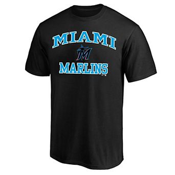 Men's�Profile Black Miami Marlins Big & Tall Heart & Soul T-Shirt
