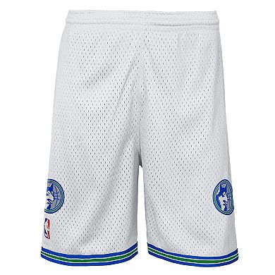 Youth Mitchell & Ness White Minnesota Timberwolves Swingman Shorts