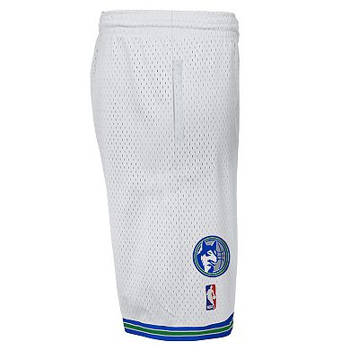 Youth Mitchell & Ness White Minnesota Timberwolves Swingman Shorts