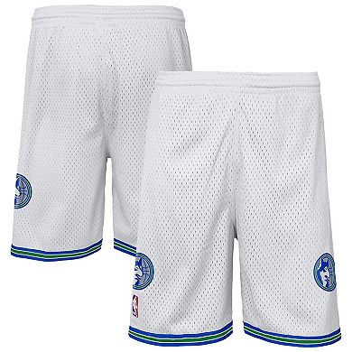Youth Mitchell & Ness White Minnesota Timberwolves Swingman Shorts