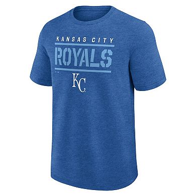 Men's Fanatics Heather Royal Kansas City Royals Top Notch T-Shirt