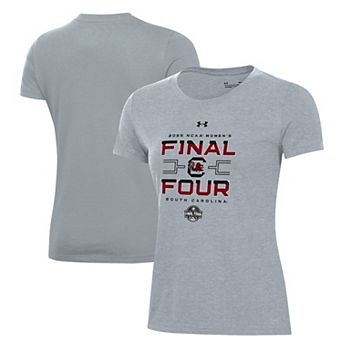 Women's Under Armour Gray South Carolina Gamecocks 2025 NCAA Women's Basketball Tournament March Madness Final Four Regional Champions Locker Room T-Shirt