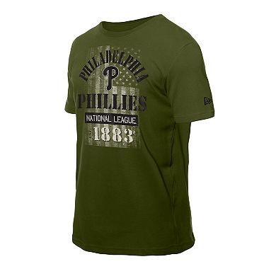 Men's New Era Green Philadelphia Phillies Armed Forces T-Shirt