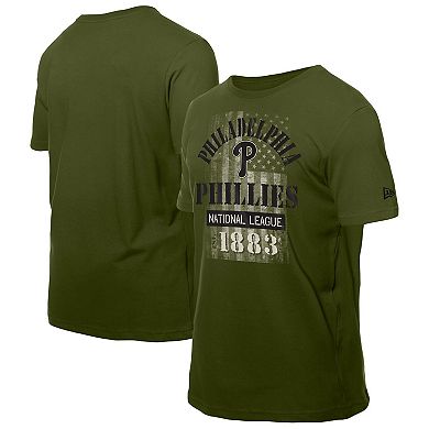 Men's New Era Green Philadelphia Phillies Armed Forces T-Shirt