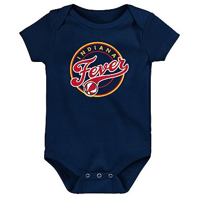 Newborn Outerstuff Indiana Fever Slide Home 3-Piece Creeper Set
