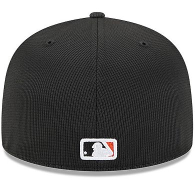 Men's New Era Black Baltimore Orioles City Connect Batting Practice 59FIFTY Fitted Hat