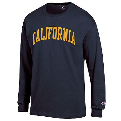 Men's Champion Navy Cal Bears Basic Arch Long Sleeve T-Shirt