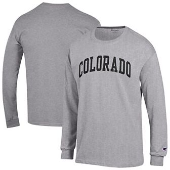 Men's Champion Heather Gray Colorado Buffaloes Basic Arch Long Sleeve T-Shirt