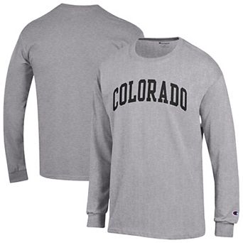 Men's Champion Heather Gray Colorado Buffaloes Basic Arch Long Sleeve T-Shirt