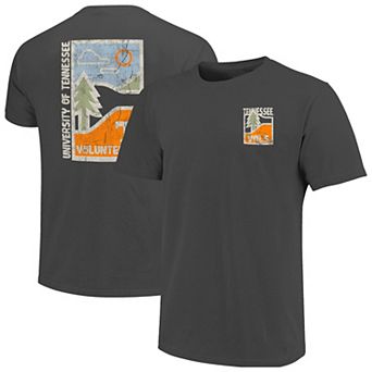 Men's Graphite Tennessee Volunteers Comfort Colors Minimal Vista Distressed Graphics T-Shirt