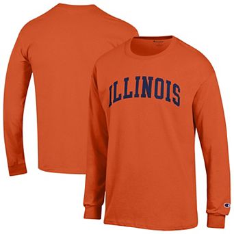 Men's Champion Orange Illinois Fighting Illini Basic Arch Long Sleeve T-Shirt