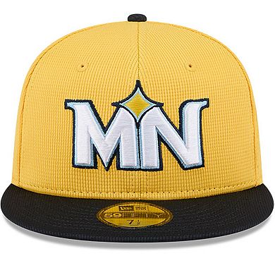 Men's New Era Yellow/Black Minnesota Twins City Connect Batting Practice 59FIFTY Fitted Hat