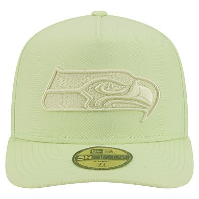 Men's New Era Green Seattle Seahawks Color Pack A-Frame 59FIFTY Fitted Hat