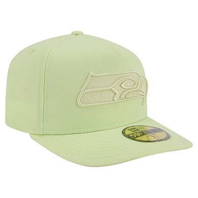 Men's New Era Green Seattle Seahawks Color Pack A-Frame 59FIFTY Fitted Hat