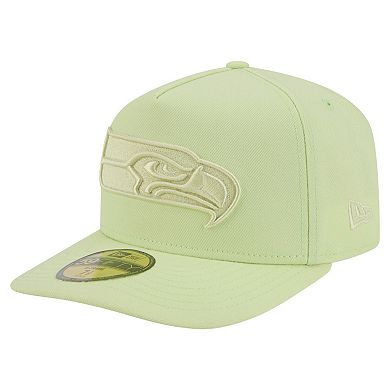 Men's New Era Green Seattle Seahawks Color Pack A-Frame 59FIFTY Fitted Hat