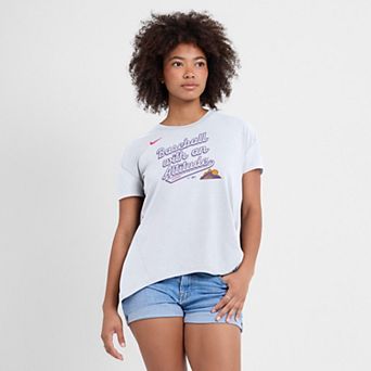 Women's Nike White Colorado Rockies 2025 City Connect Flowy Fashion Tri-Blend Performance T-Shirt